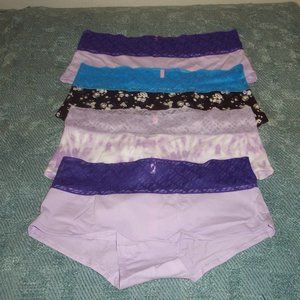 4 pair victoria's secret boy shorts size l #454